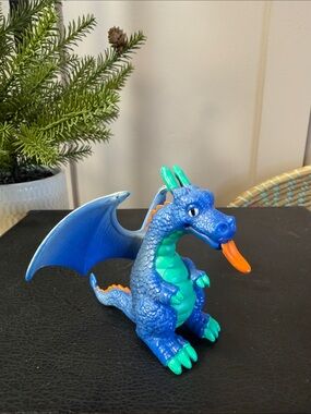 Vintage Keenway Wonderland Castle Blue Dragon Replacement Piece 3”